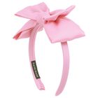 Girls Pink Bow Headband, 3, hi-res