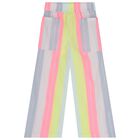 Girls Multi-Coloured Stripes Trousers, 1, hi-res