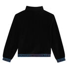 Girls Black Logo Sweatshirt, 1, hi-res