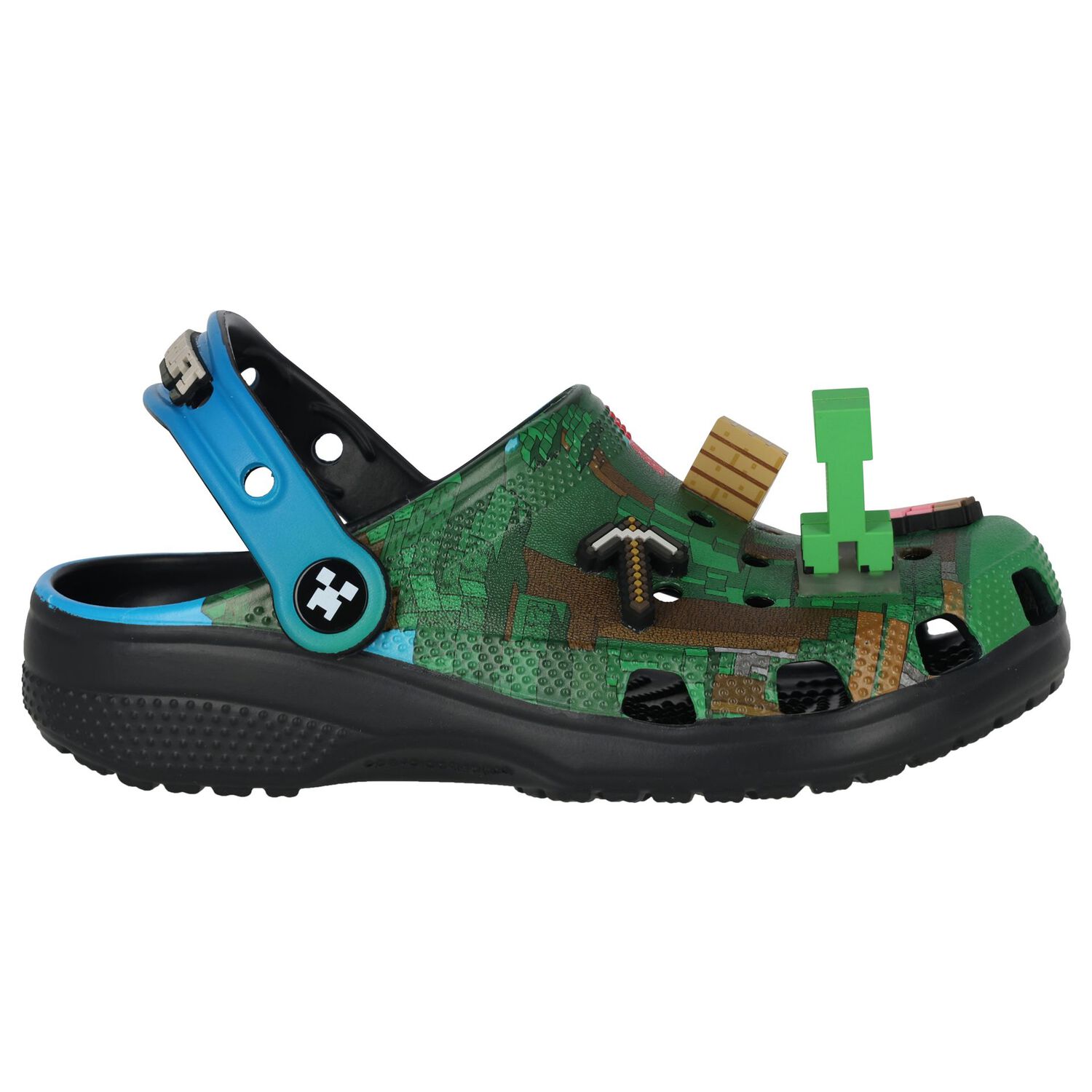 Black & Green Minecraft Classic Clogs Sandals, 1, hi-res