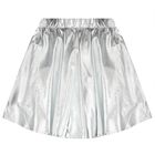 Girls Silver Metallic Skirt, 1, hi-res
