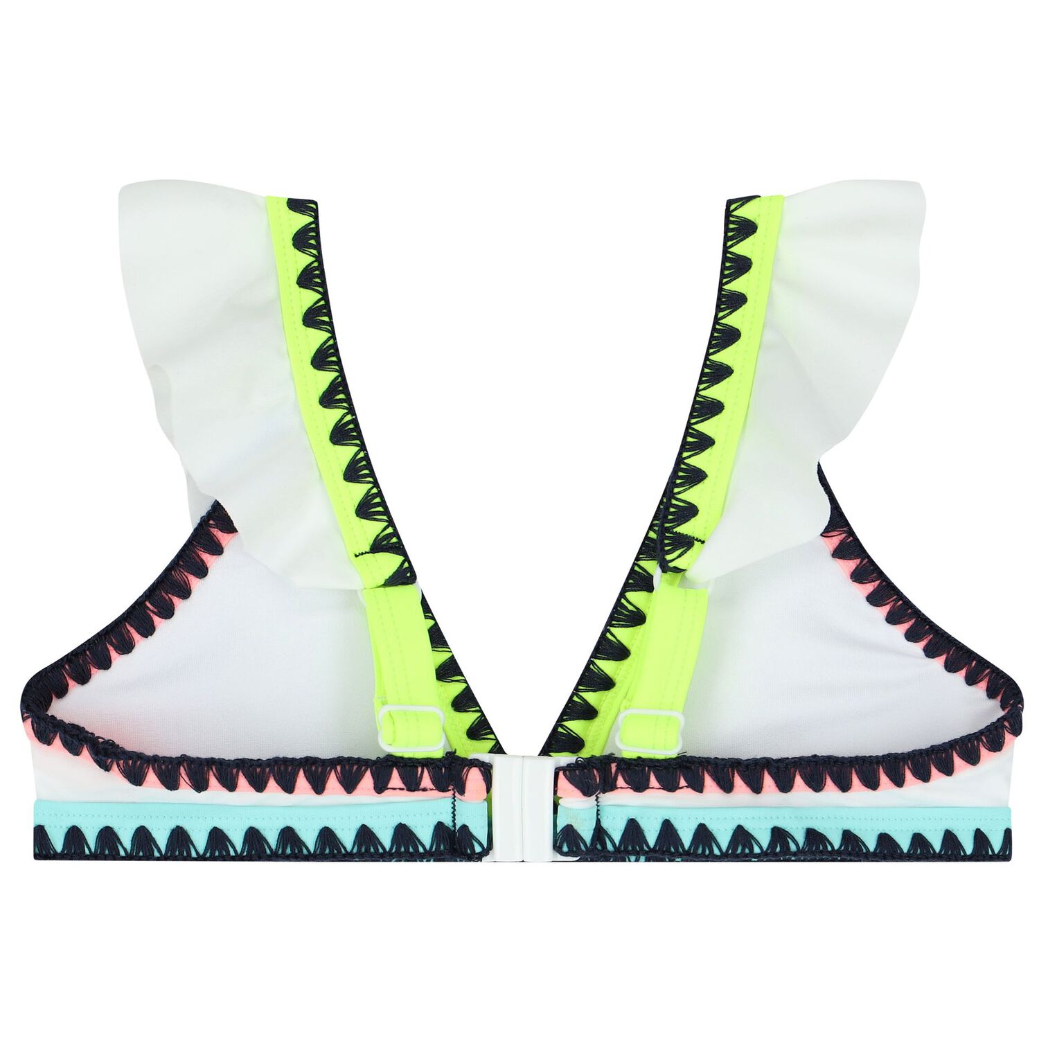 مايوة بكينى بنات مطرز باللون الأبيض, 1, hi-res