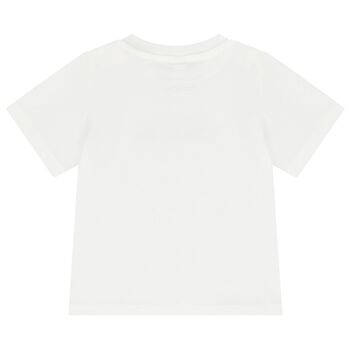 Younger Boys Ivory Horse Logo T-Shirt