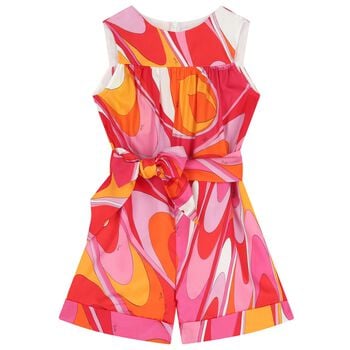 بدلة  للبنات باللون الوردي بشعار 