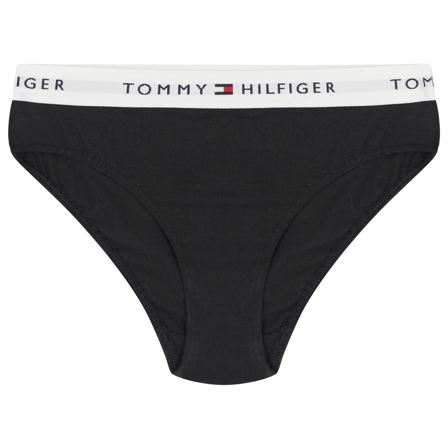 سراويل داخلية للبنات بشعار باللونين الأبيض والأسود (عبوة من قطعتين), 1, hi-res