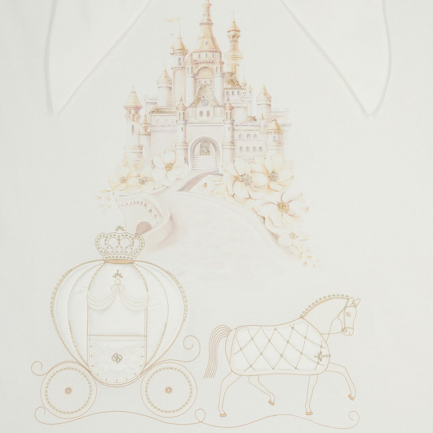 Baby Girls Ivory Princess Castle Padded Blanket, 1, hi-res