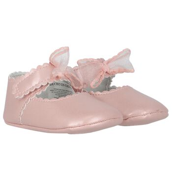 Baby Girls Pink Bow Pre Walker Shoes