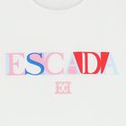 تيشيرت بنات بالشعار باللون الايبض , 1, hi-res