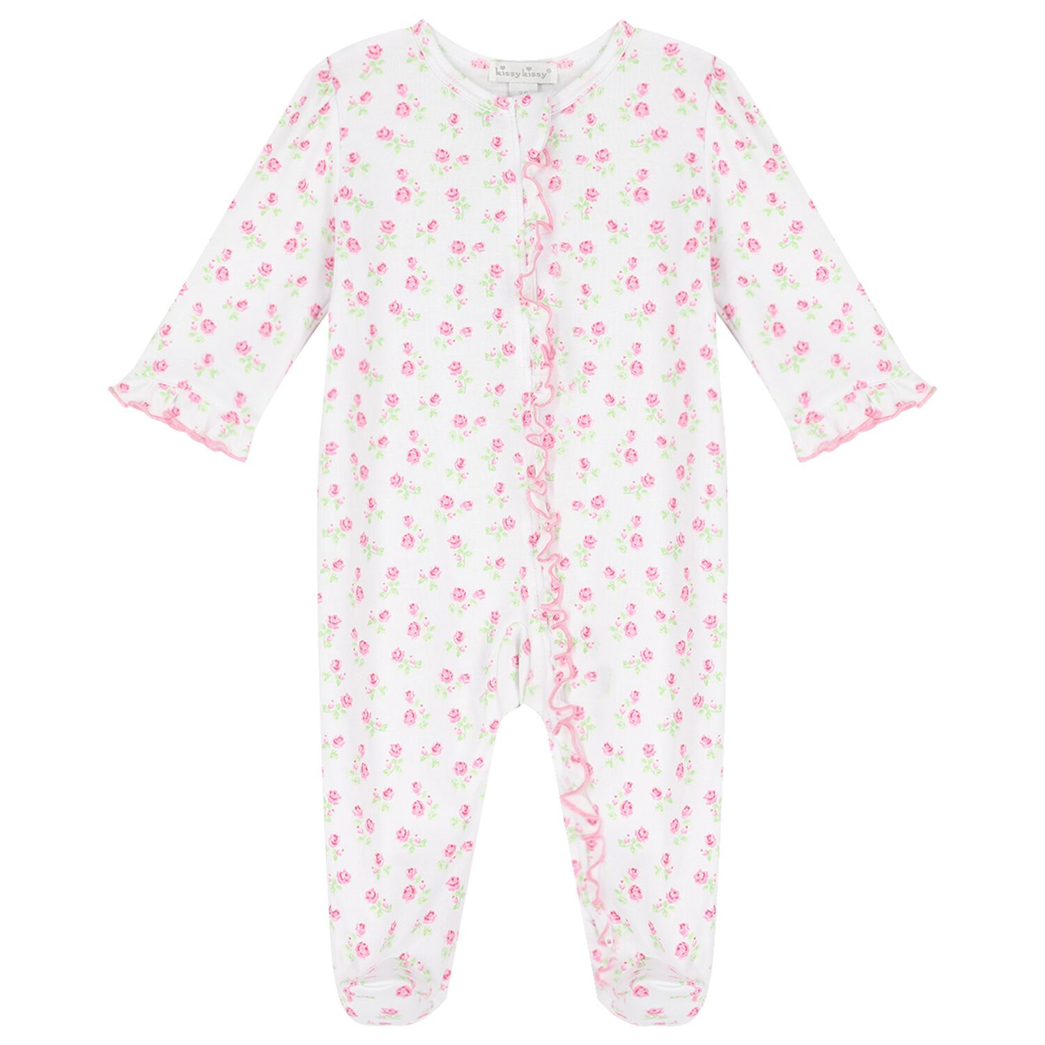 Baby Girls Pink Rosy Roses Babygrow, 1, hi-res image number null