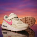 Girls White & Pink Nike Air Max Trainers, 2, hi-res