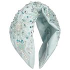 عصابة رأس مزينة بالكريستال والخرز باللون الأزرق للبنات, 1, hi-res