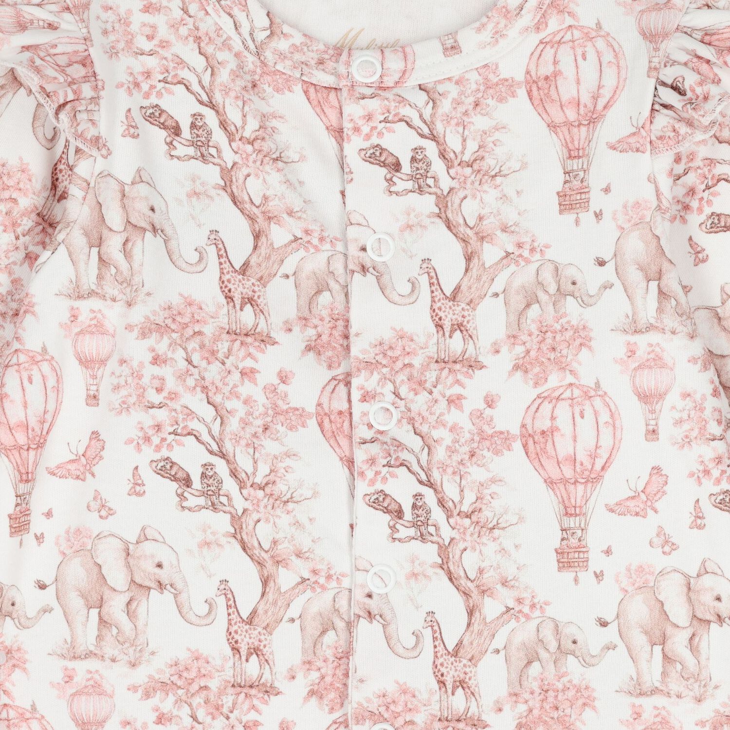Baby Girls White & Pink Africa Babygrow Gift Set  , 1, hi-res