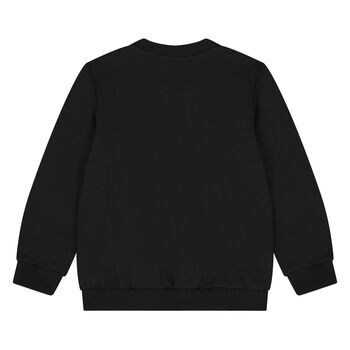 Younger Black Teddy Bear Logo Sweatshirt