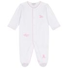 Baby Girls White & Pink Vintage Toy Treasures Babygrow Set, 1, hi-res