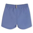 Younger Boys Blue Logo Swim Shorts, 4, hi-res