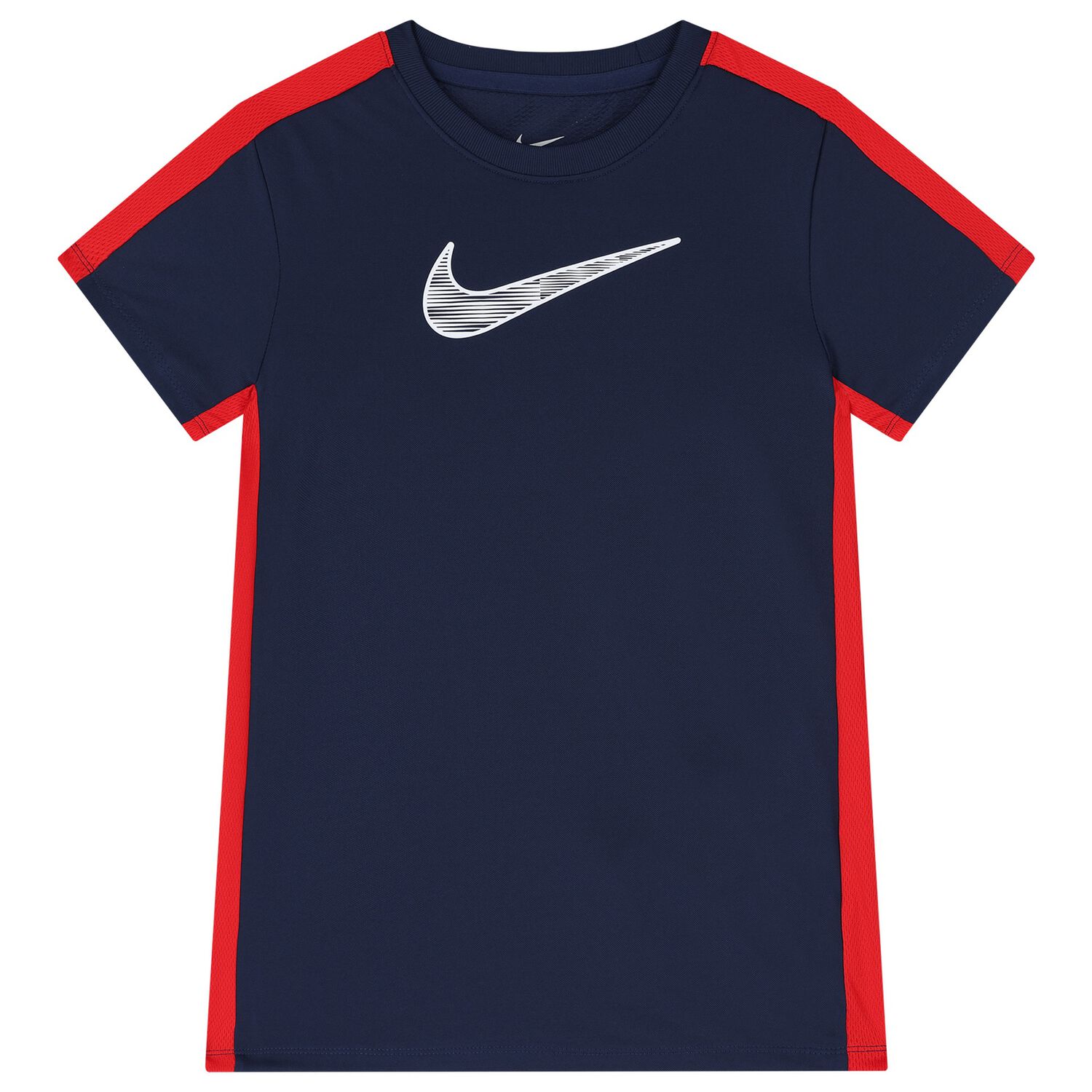 Boys Navy Blue & Red Logo T-Shirt, 1, hi-res