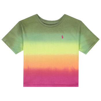 Girls Multi-Colored Logo Tie Dye T-Shirt