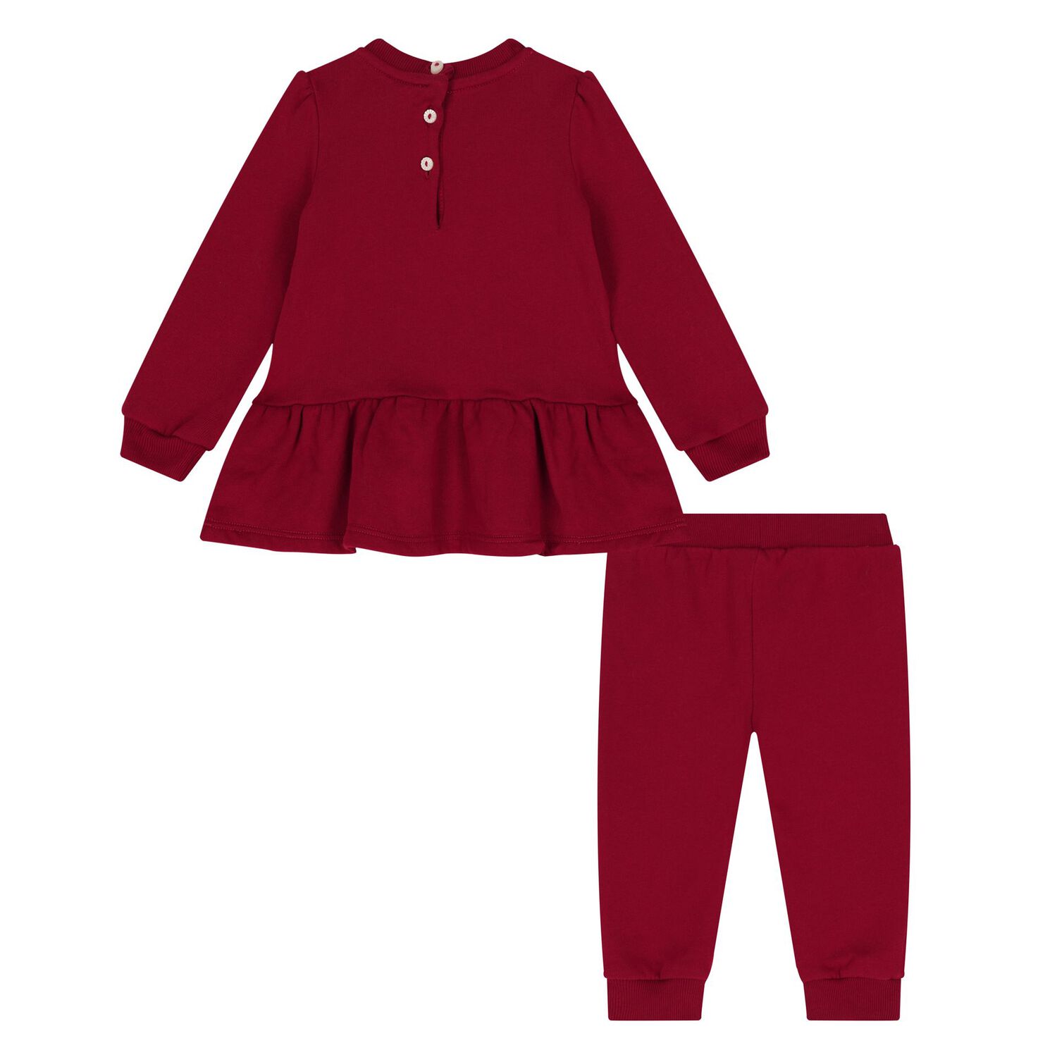 Baby Girls Red Polo Bear Tracksuit, 1, hi-res
