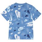 Boys Blue & Navy Blue Logo Shorts Set, 2, hi-res