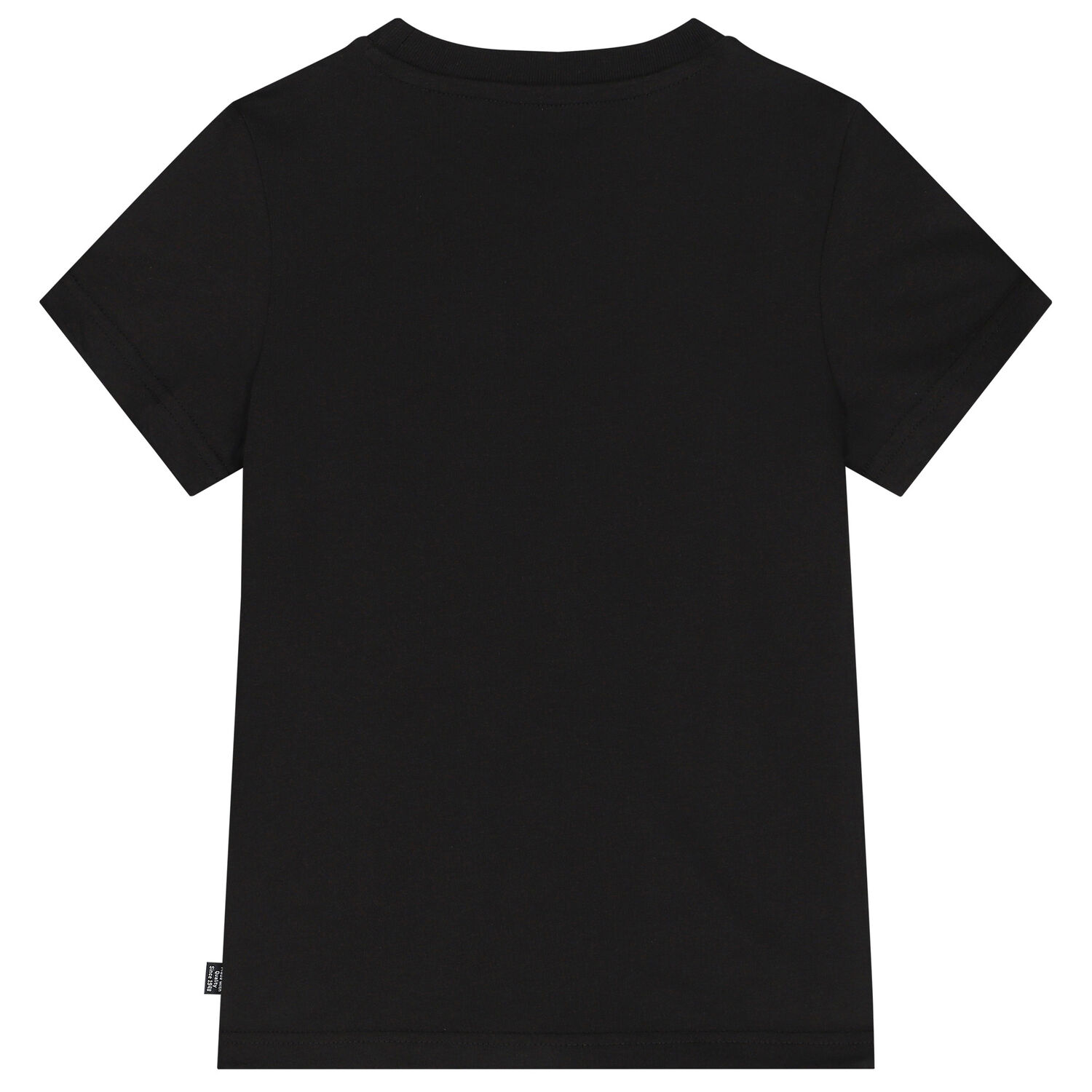 تيشيرت أولاد بالشعار باللون الاسود, 1, hi-res