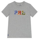 تيشيرت بالشعار باللون الرمادى للاولاد, 1, hi-res