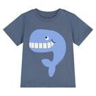 Younger Boys Blue Whale T-Shirt, 1, hi-res