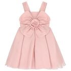 Girls Pink Flower Organza Dress, 1, hi-res