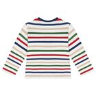 Baby Boys Ivory & Blue Denim Dungaree Set, 1, hi-res
