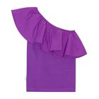 Girls Purple Ruffle Rebecca Top, 2, hi-res