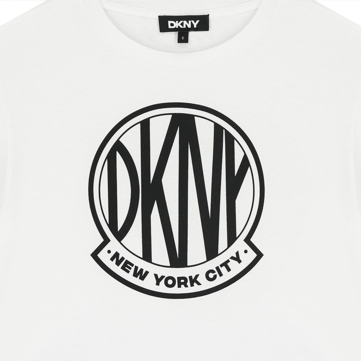 تيشيرت بنات بالشعار باللون الأبيض, 1, hi-res image number null