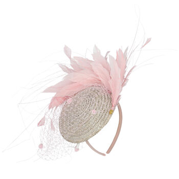 Girls Pink Feather Hairband