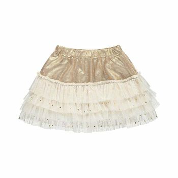 Girls Gold & Ivory Skirt