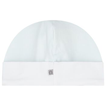 قبعة بالشعار باللون الأبيض و الأزرق للأطفال