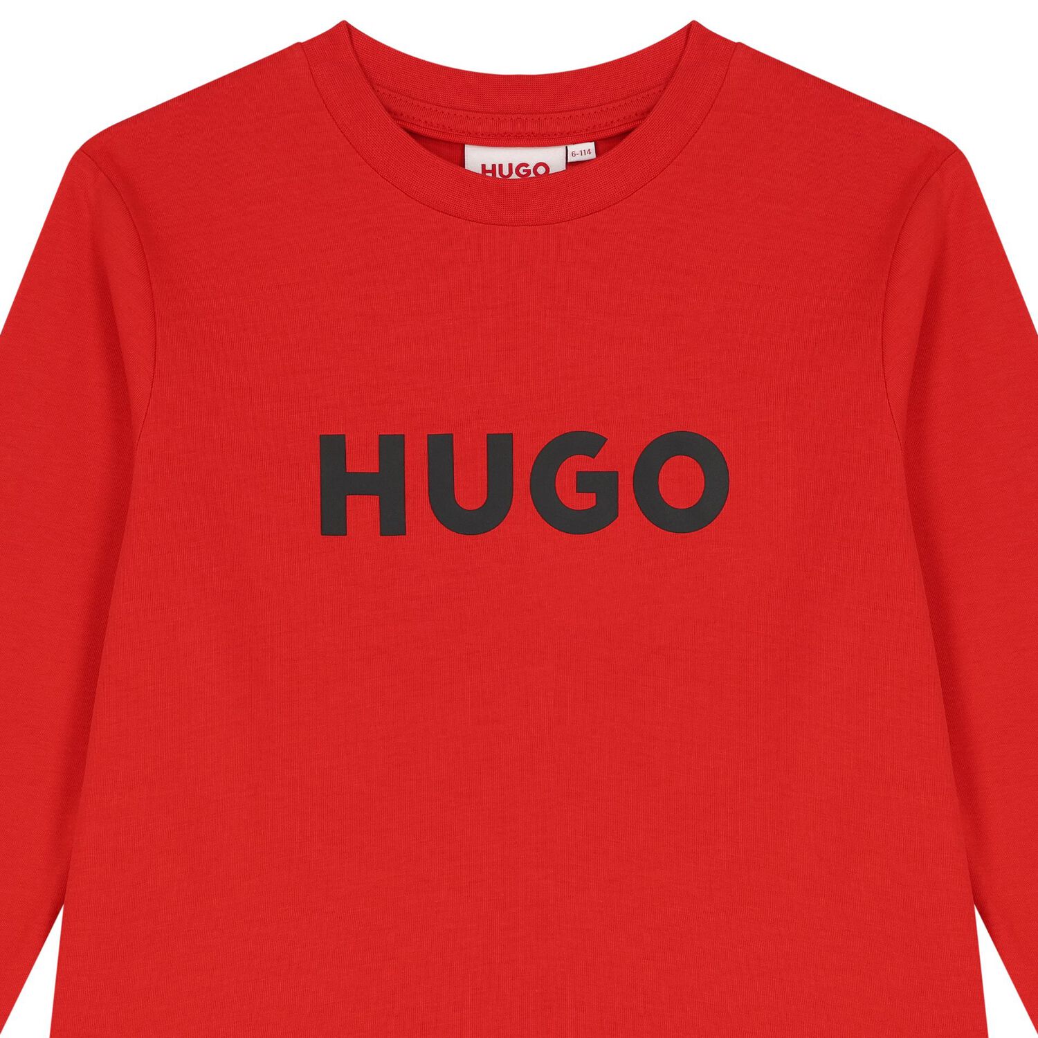 Boys Red Logo Long Sleeve Top, 2, hi-res image number null