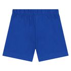 Younger Boys Blue Logo Shorts Set, 1, hi-res