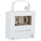 حذاء بنات ما قبل المشى بالشعار باللون الذهبي, 1, hi-res