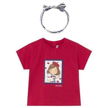 Younger Girls Red T-Shirt Set