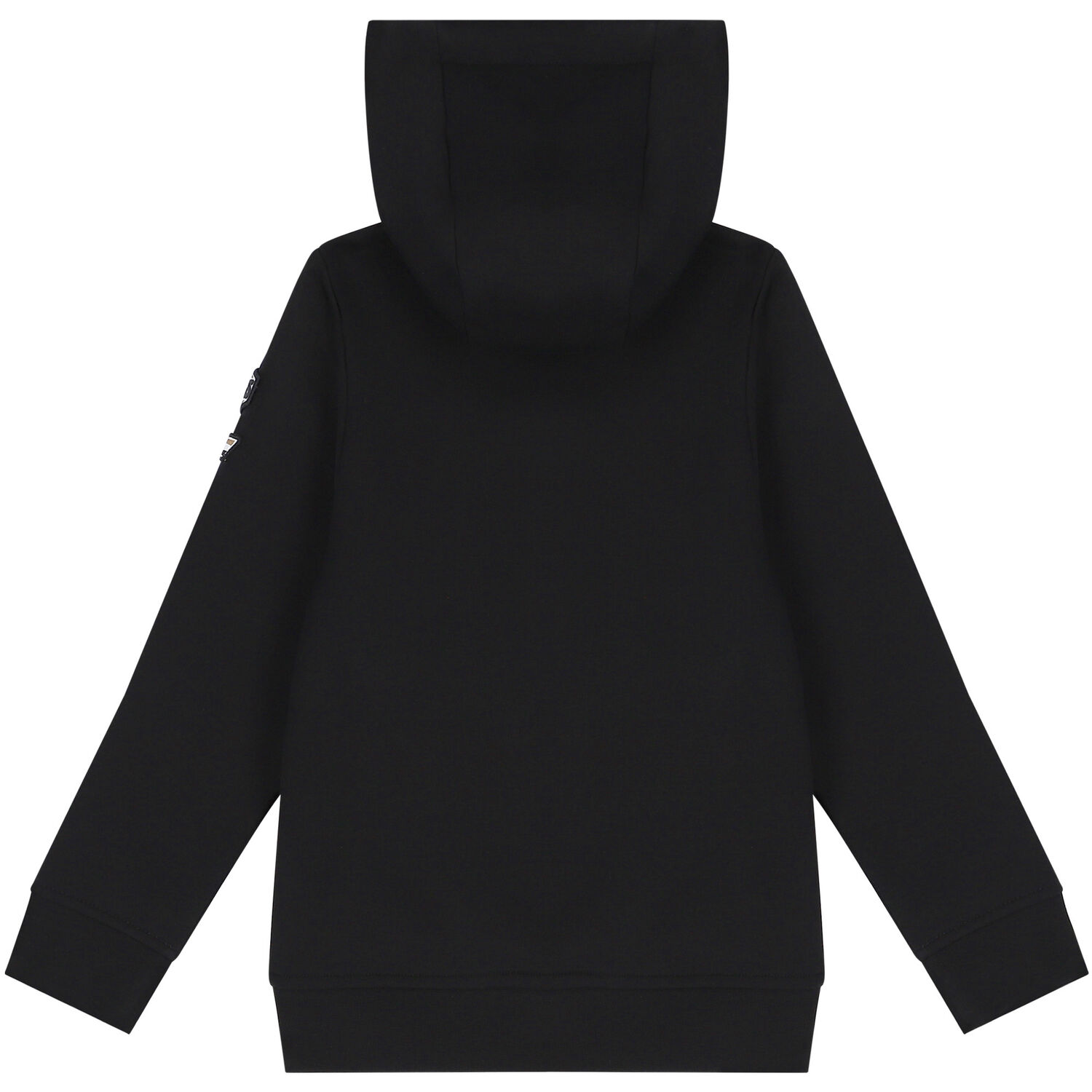 توب هودي بسحاب بالشعار باللون الأسود للأولاد, 1, hi-res image number null