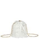 Girls Ivory Feather Embellished Handbag, 2, hi-res