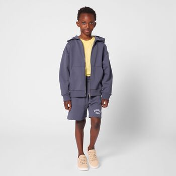 Boys Navy Blue Logo Shorts