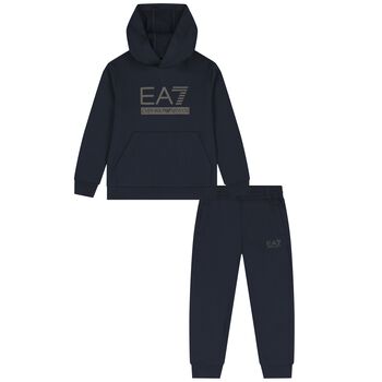 Boys Navy Blue Logo Tracksuit