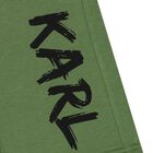 Boys Green Logo Shorts, 2, hi-res