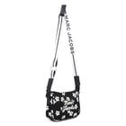 Girls Black Flower Logo Handbag, 1, hi-res