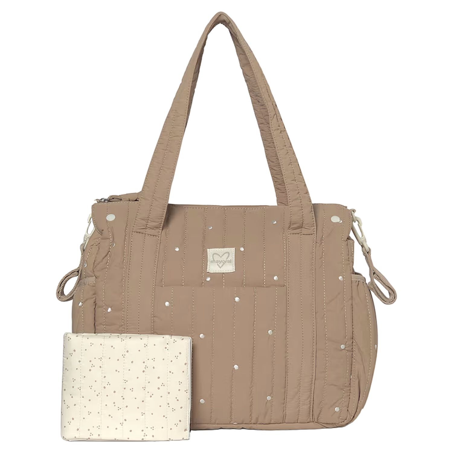 Beige Dots Baby Changing Bag ( 27cm ), 2, hi-res