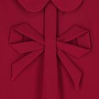 Girls Burgundy Bow Dress, 2, hi-res
