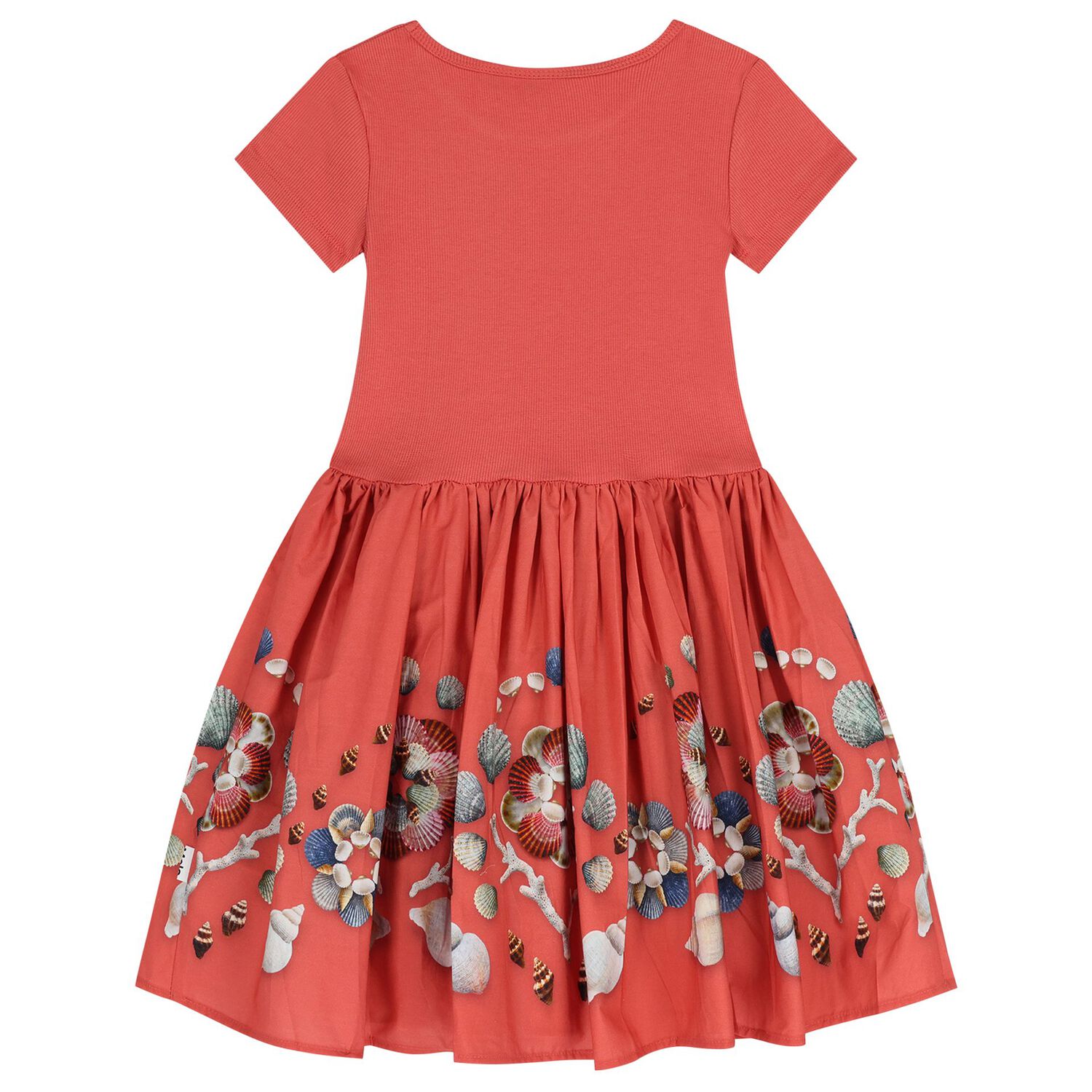فستان بنات بطبعه اصداف باللون الوردى , 2, hi-res