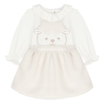 Baby Girls Ivory Sheep Skirt Set