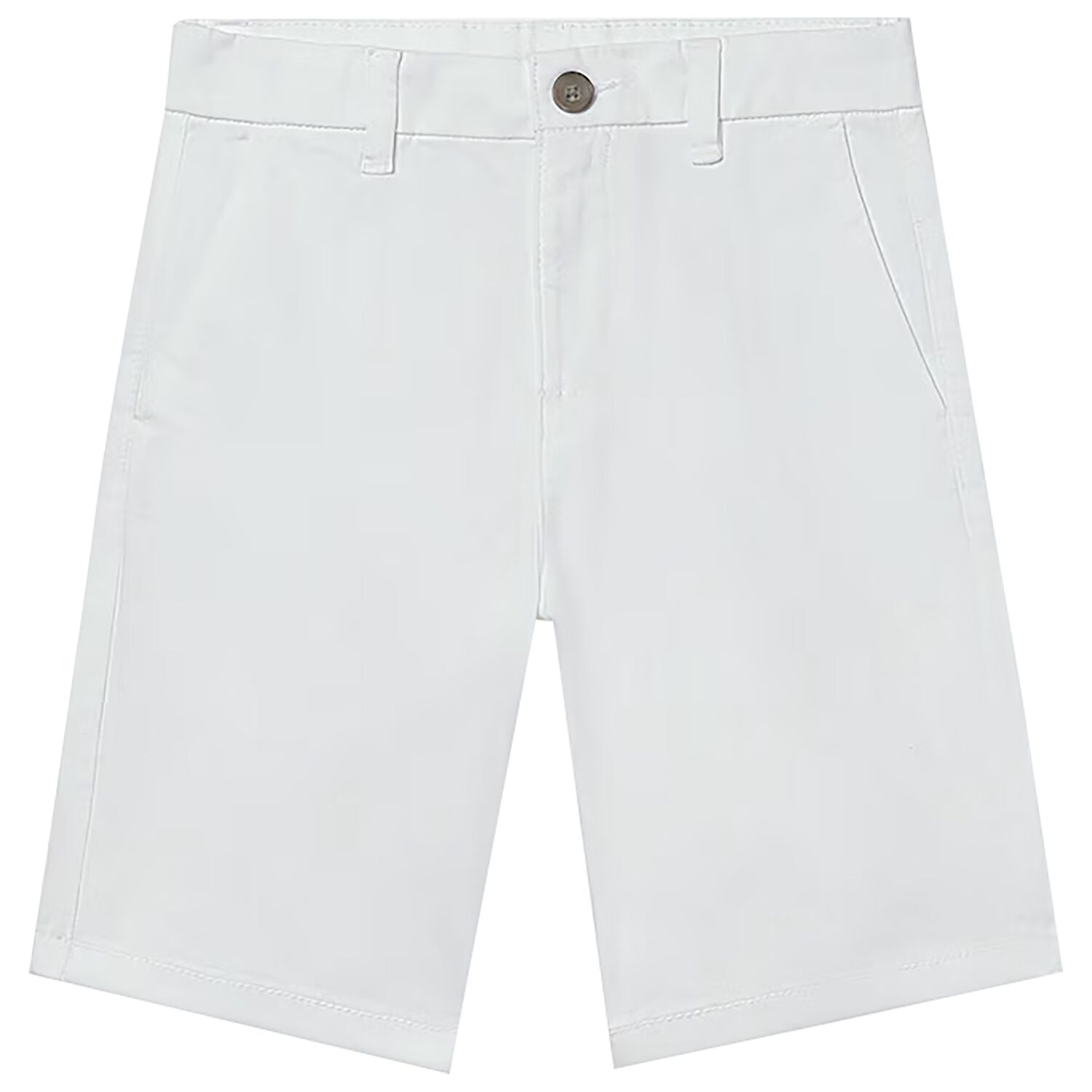 Boys White Chino Shorts, 6, hi-res