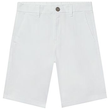 Boys White Chino Shorts
