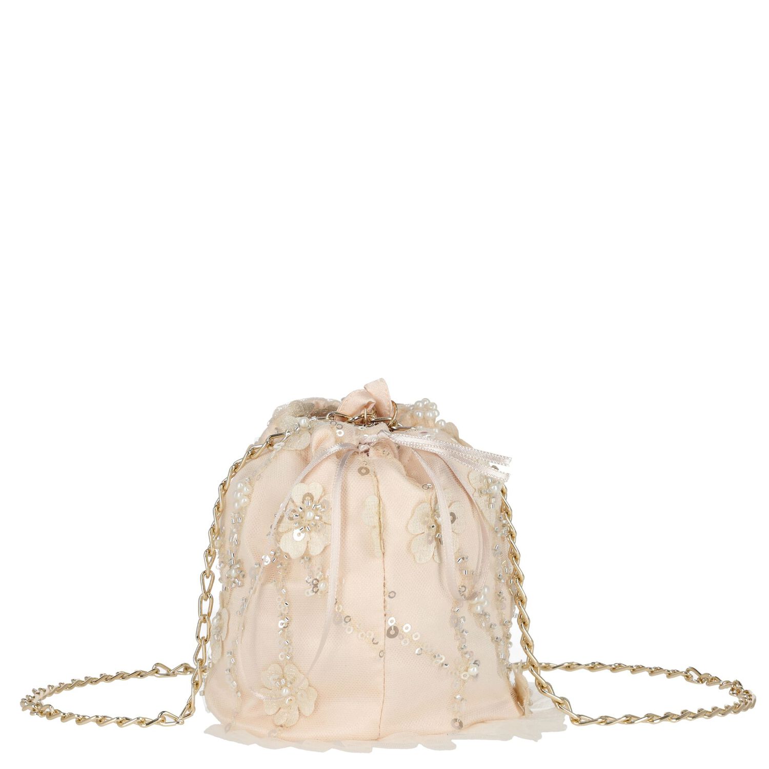 حقيبه يد للبنات مزينه بالريش والورد باللون الوردى , 1, hi-res